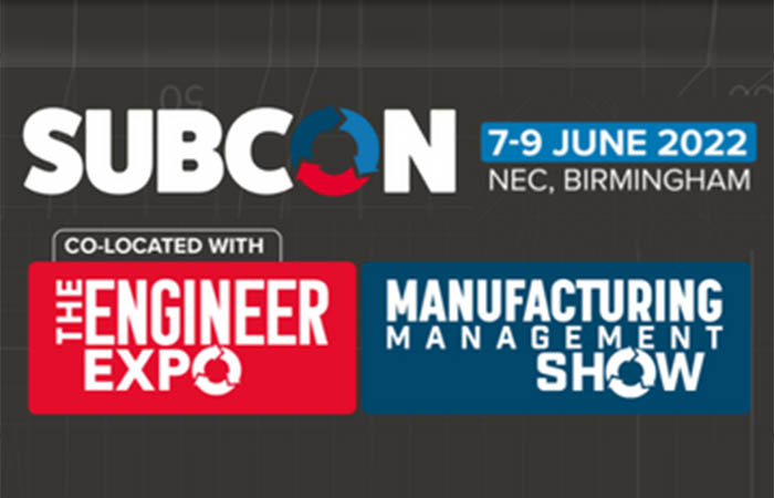 Subcon Show, The Engineer Expo and Manufacturing Management Show are back at the NEC from 7-9 June 2022